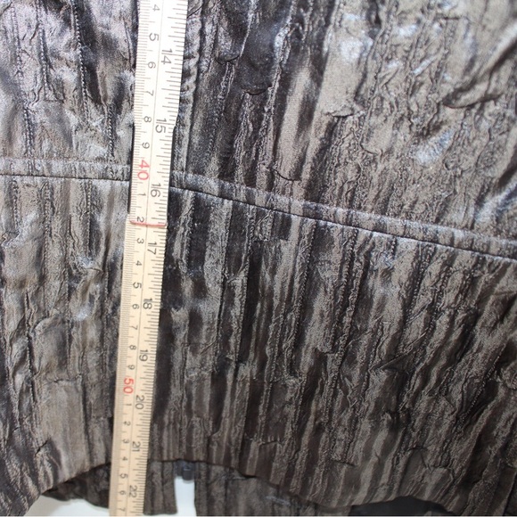 Women's Textured Leather Jacket - Dark Brown - Picture 10 of 10